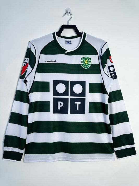 Sporting CP 2001-2003 Long Sleeve Home Kit